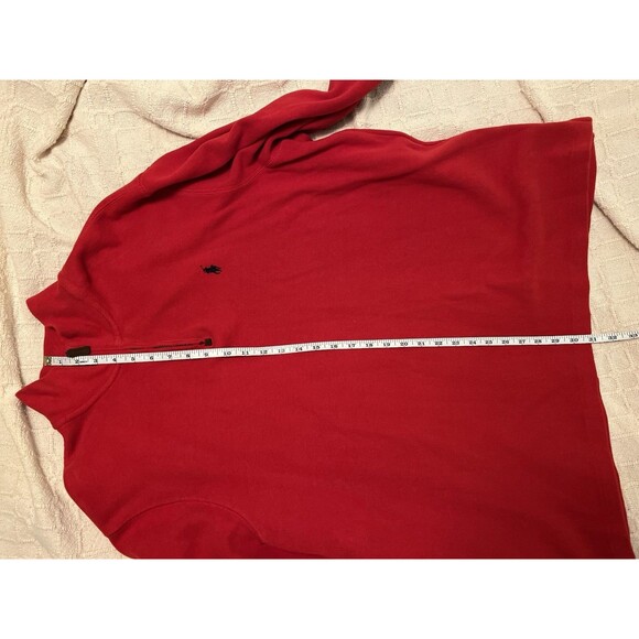 Polo Ralph Lauren Men's Sweater Preppy Rib Vintage Quarter Zip Pullover XXL Red - Picture 9 of 9